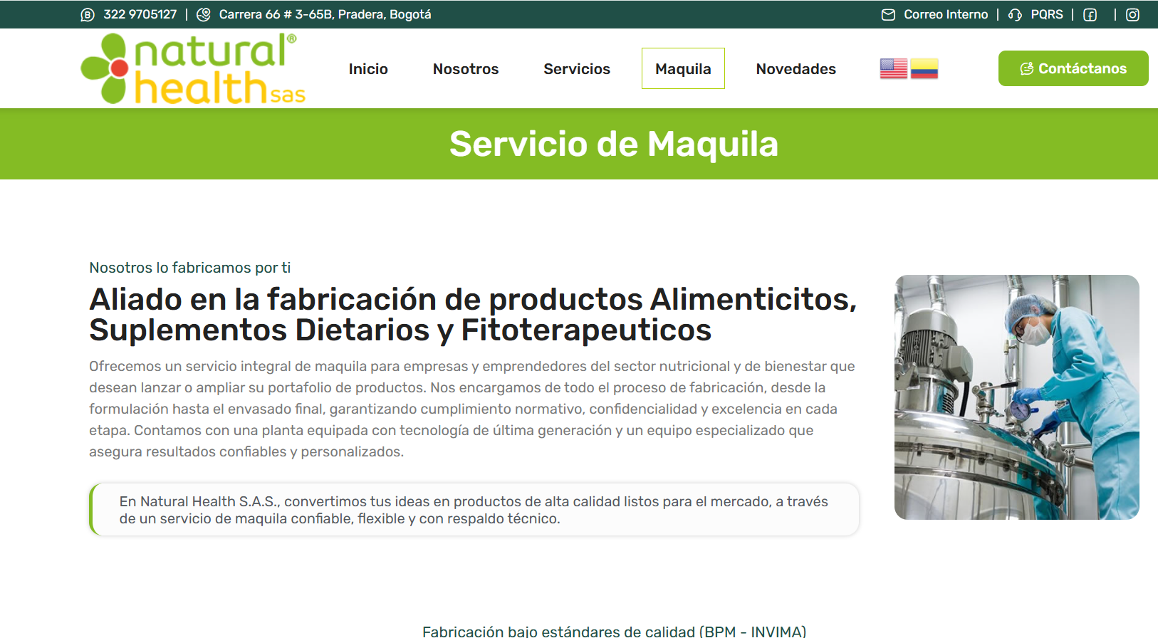 Imagen de ALIMENTOS NUTRICIONALES NATURAL HEALTH S.A.S.